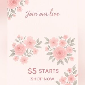 Join our live. $5 starts.